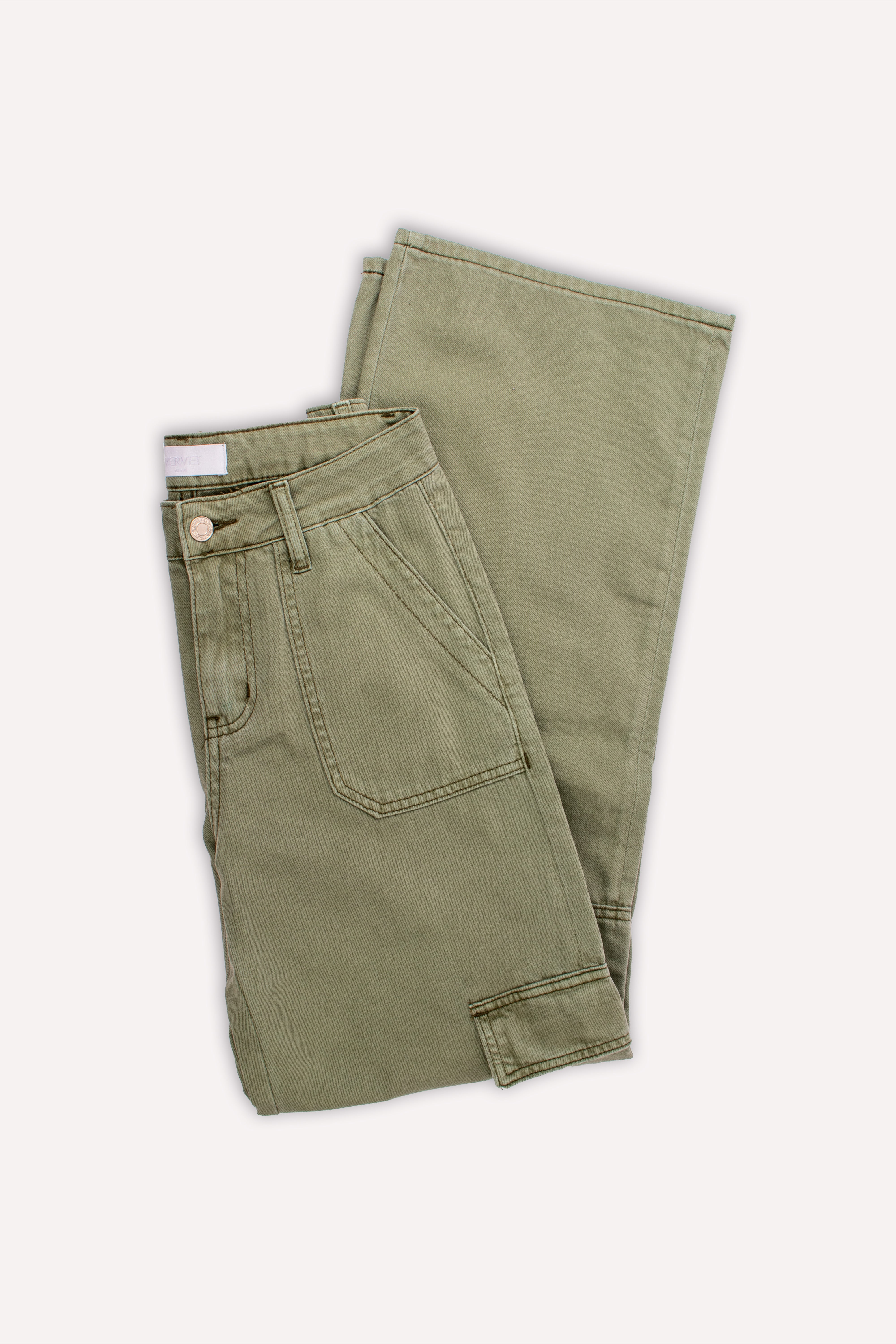 JEANS HIGH RISE CARGO VERVET