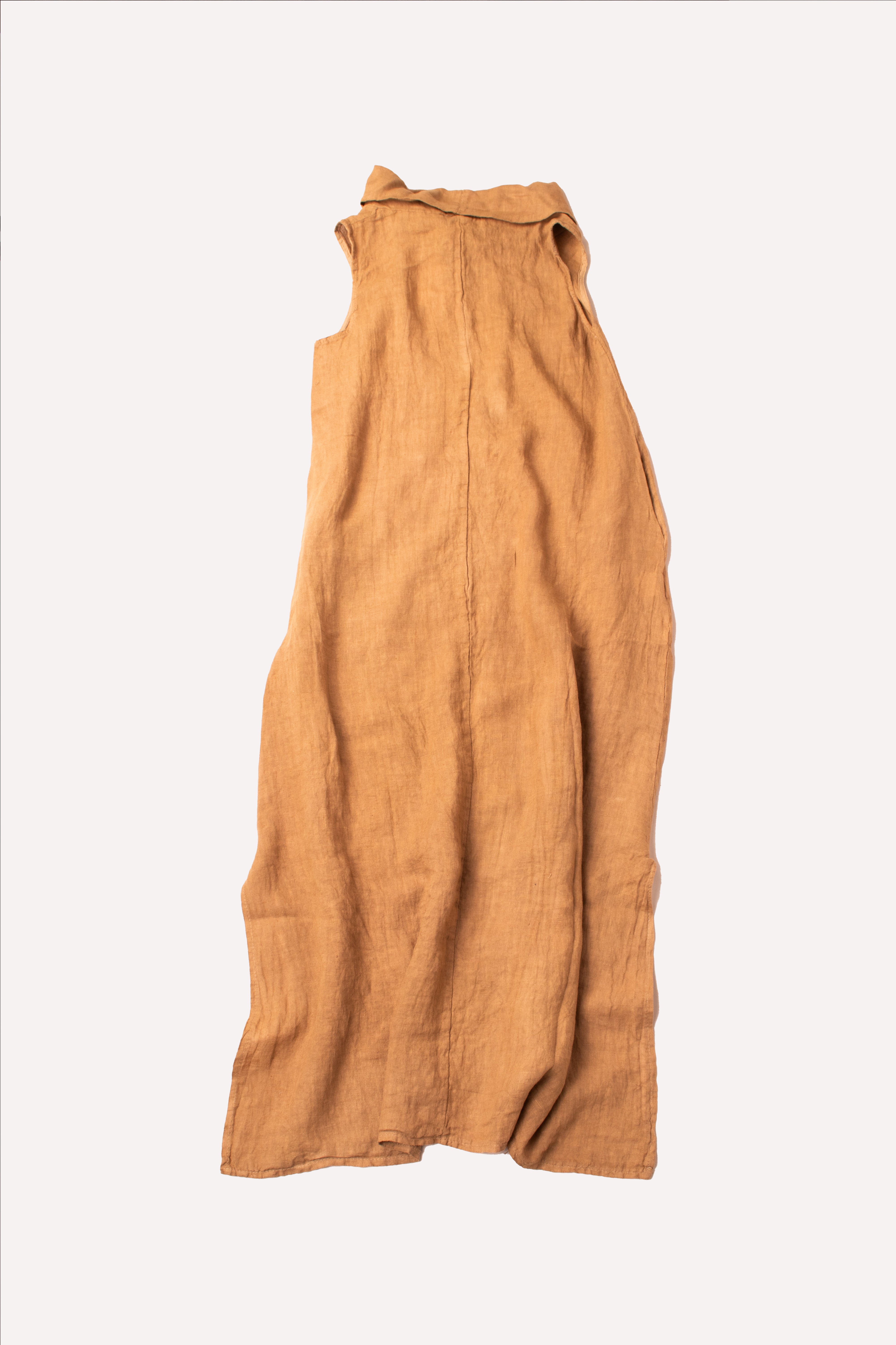 EP LUXURY MAXI VESTIDO LINO ITALY CAMEL