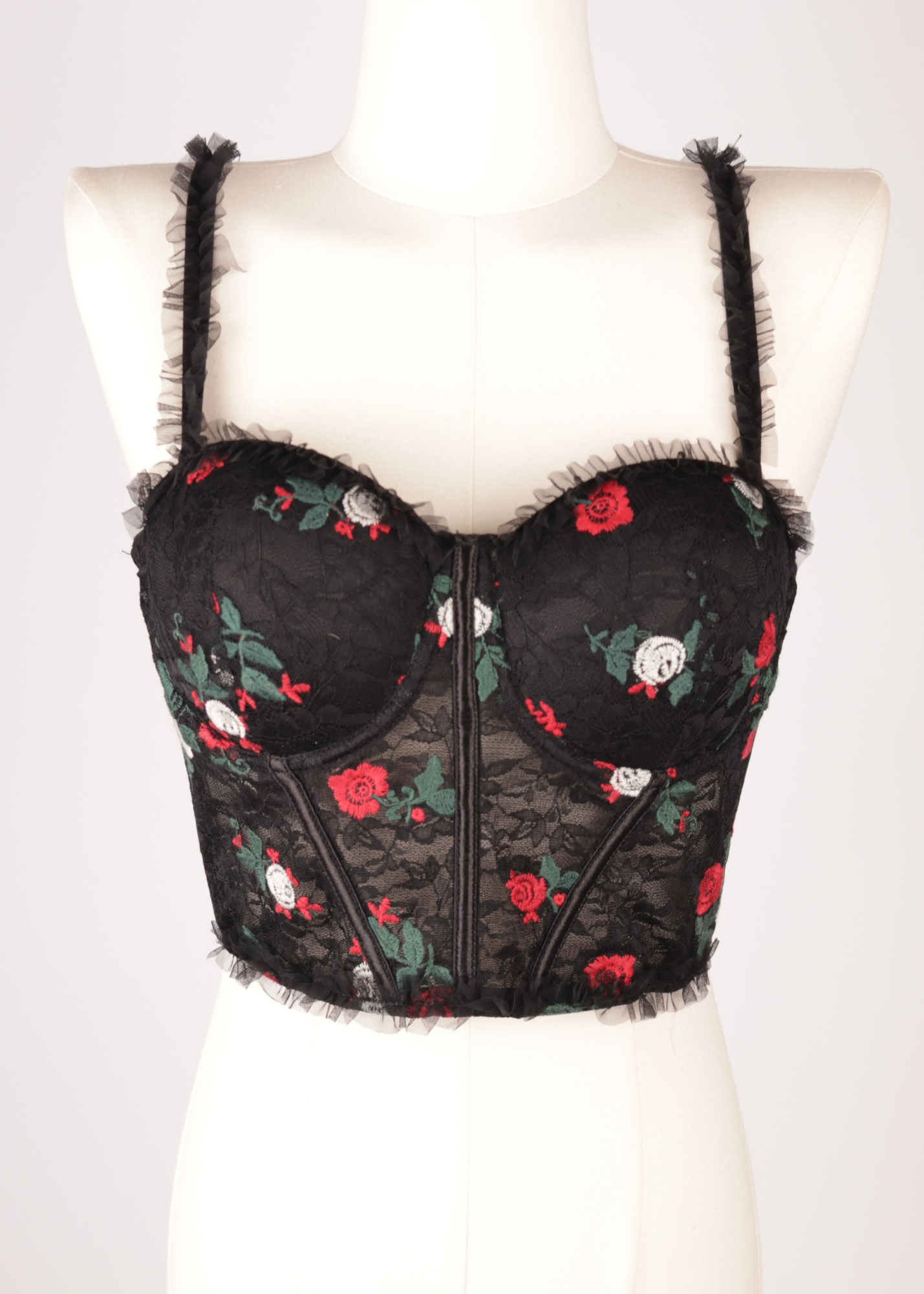 TOP BRALETTE BORDADO ROSAS