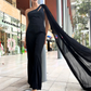 JUMPSUIT CON CAPAS PLIZADAS