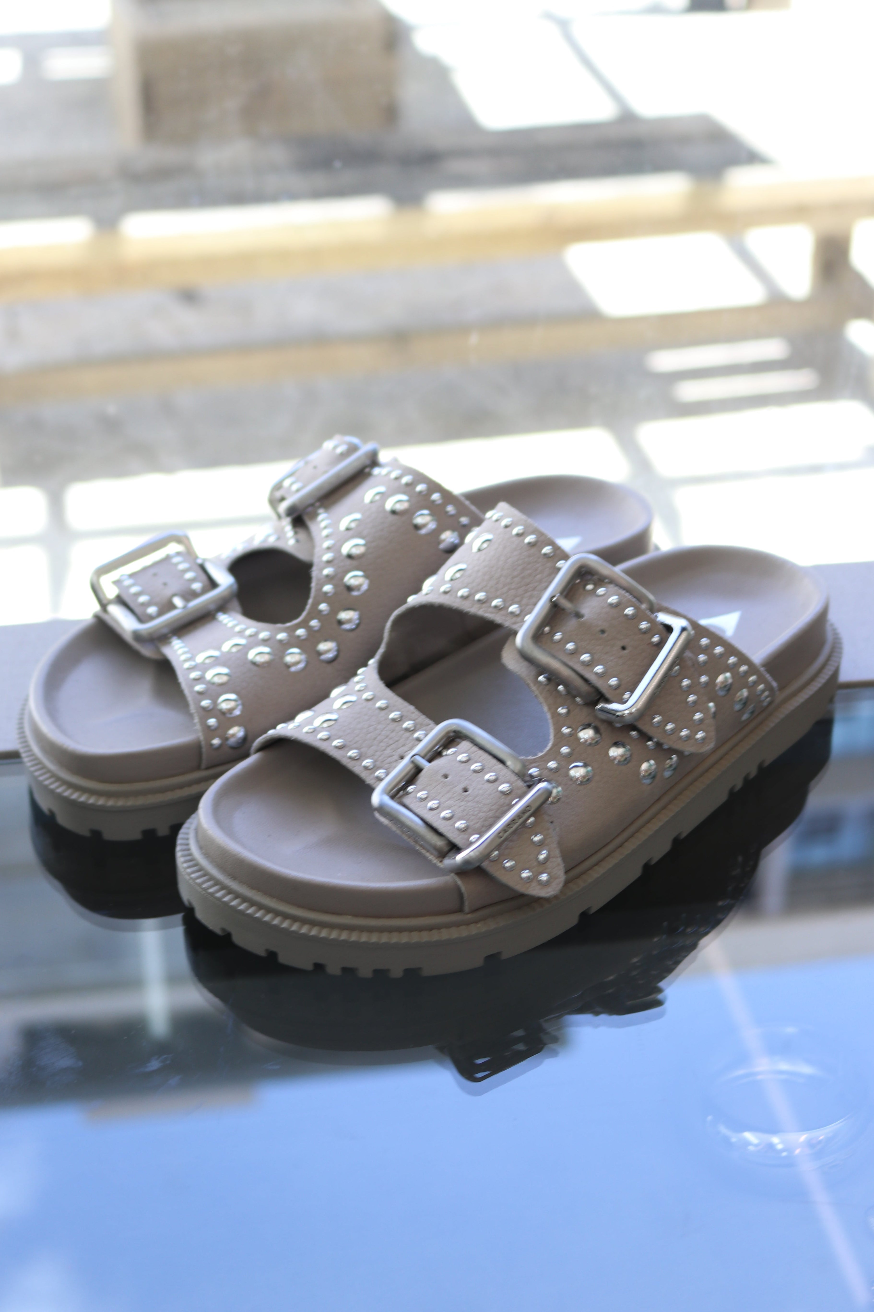 CARRANO BAKE-FLATFORM EMBELISHED NUBUCK