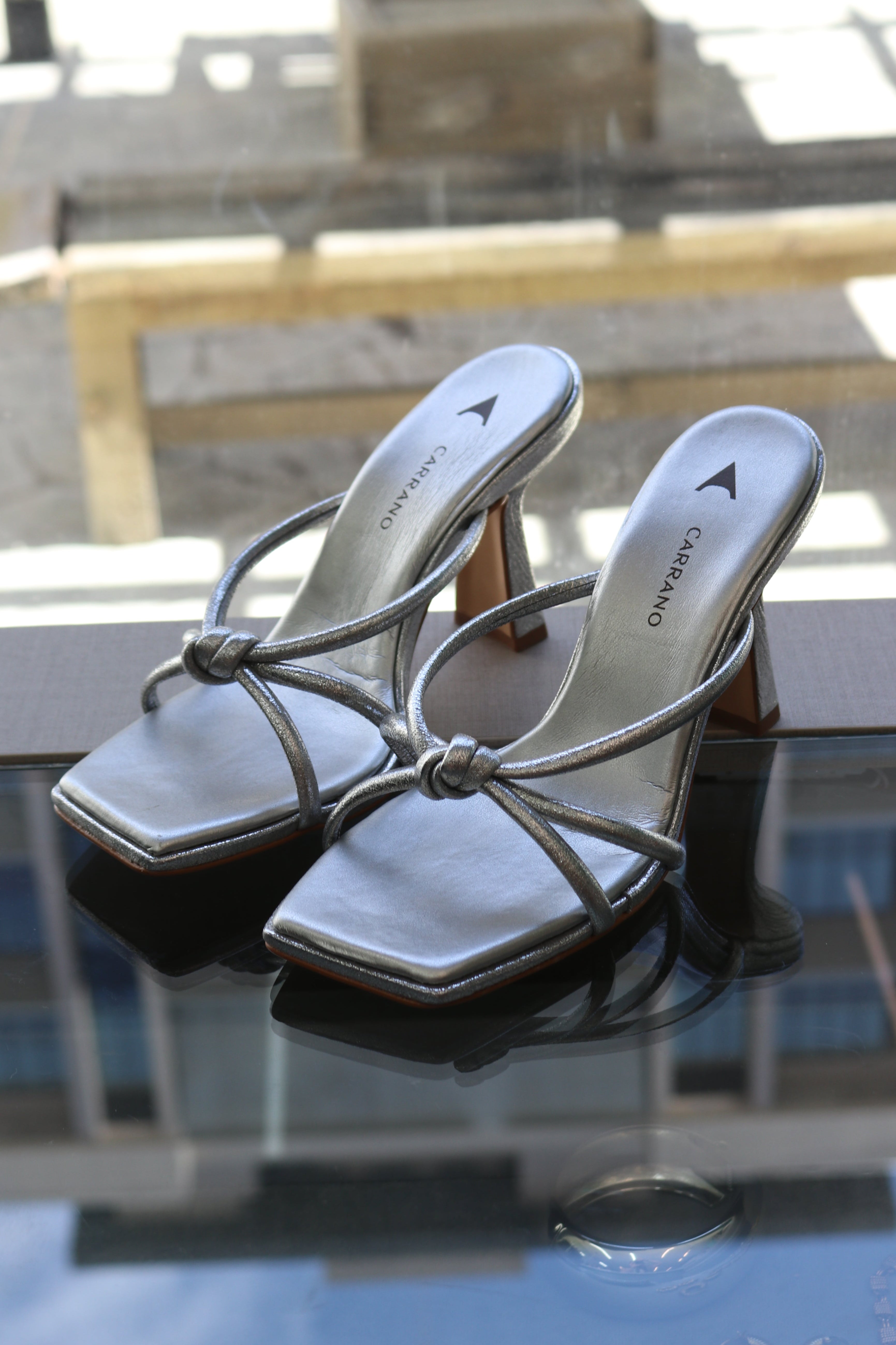 CARRANO SANDALIA LEATHER SILVER KYLEE
