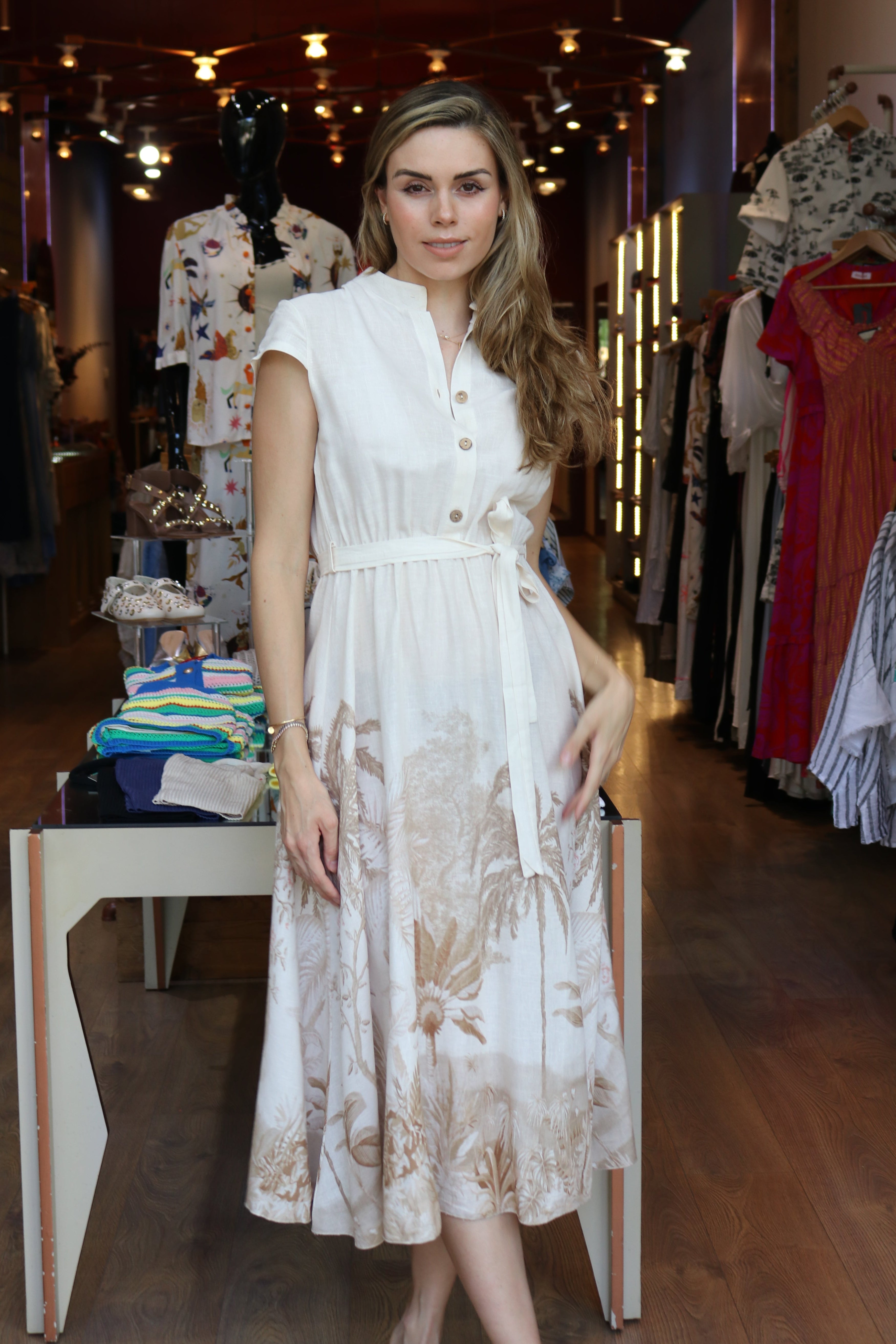 EP LUXURY ITALY VESTIDO MIDI TROPICAL