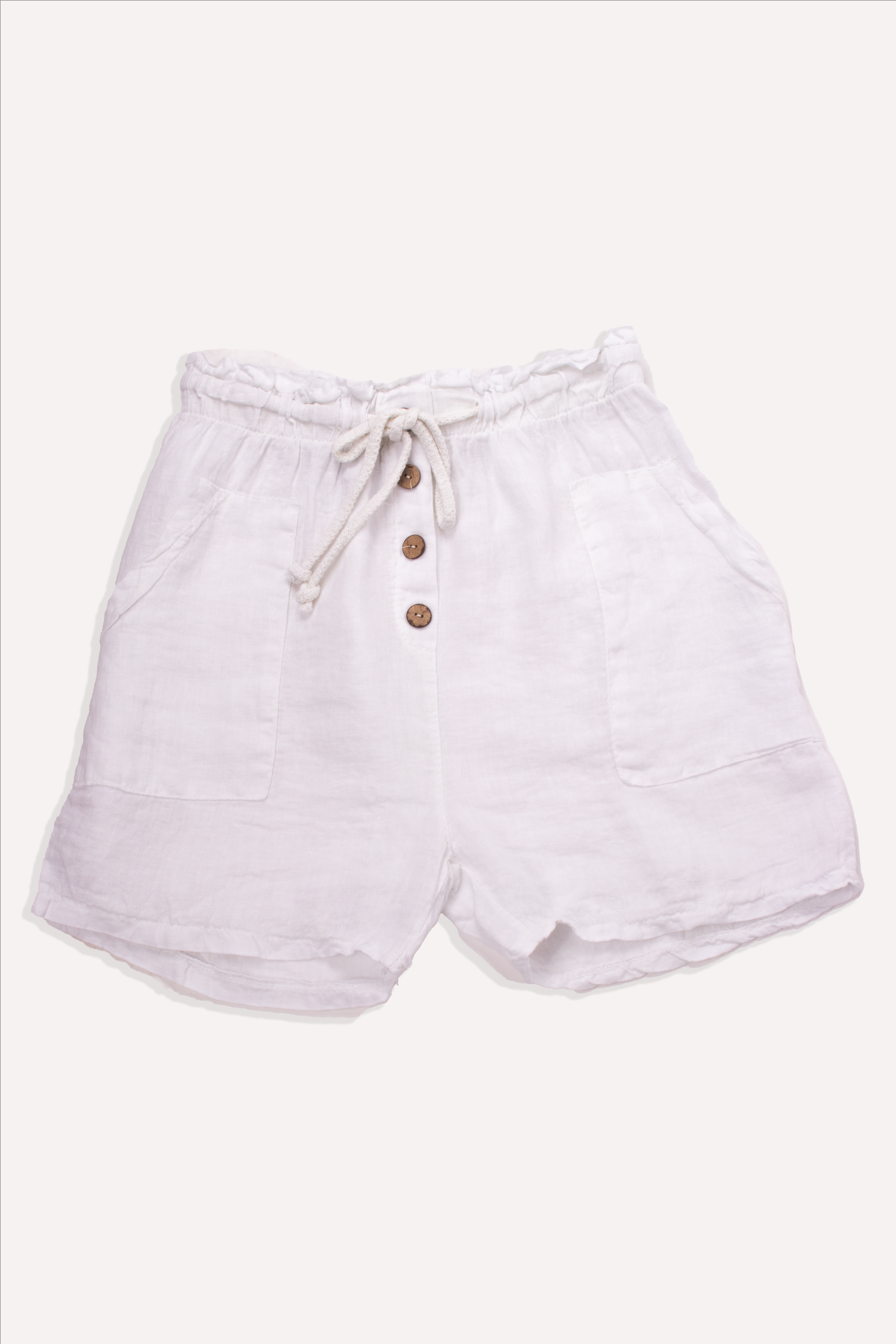 SHORTS DE BOTONES BLANCO