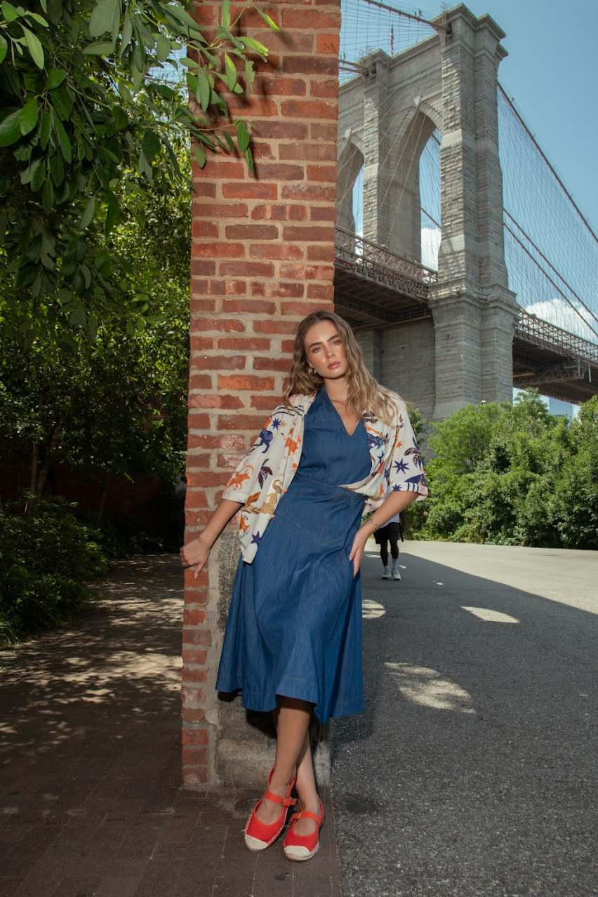 VESTIDO MIDI DENIM