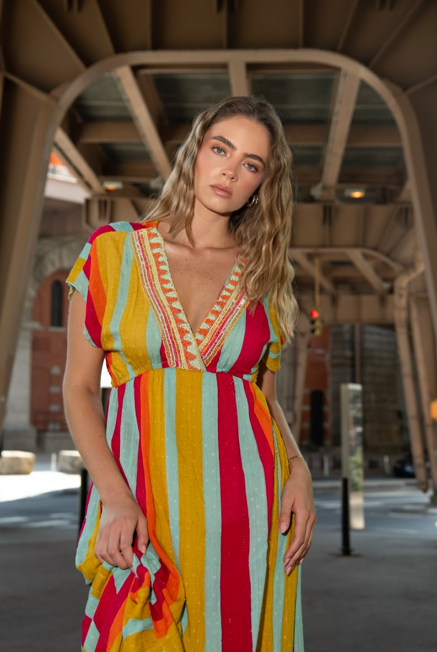 EP LUXURY PARIS MAXI VESTIDO AVA PEDRERIA