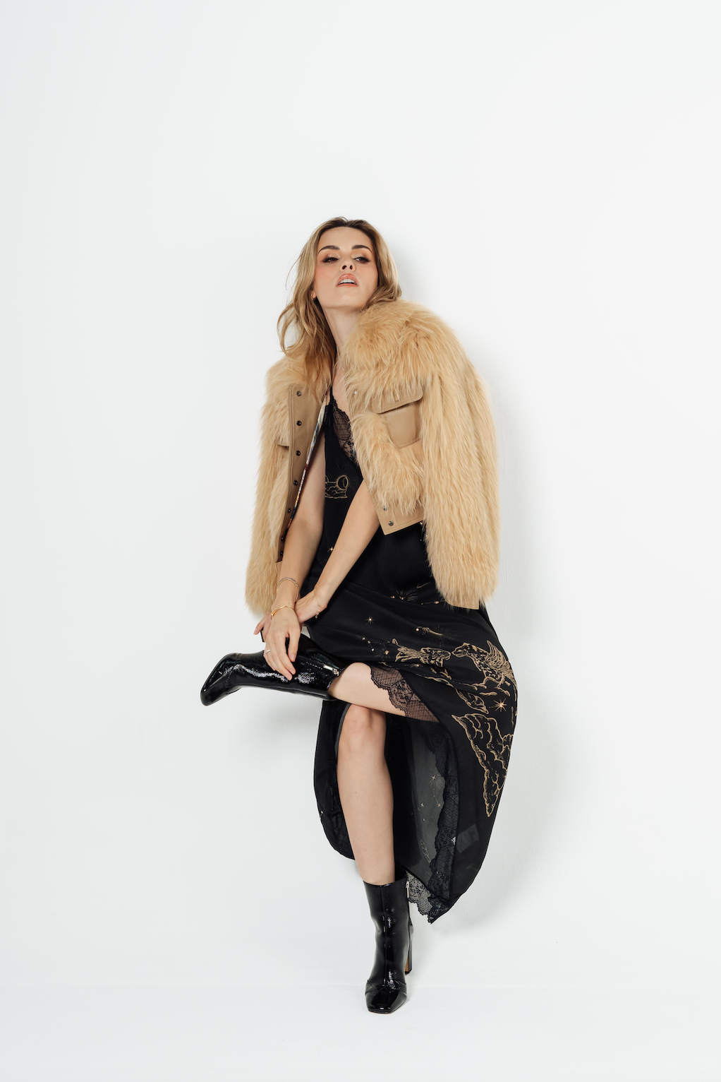 EP LUXURY FRISSON JACKET CROPPED FOX FUR