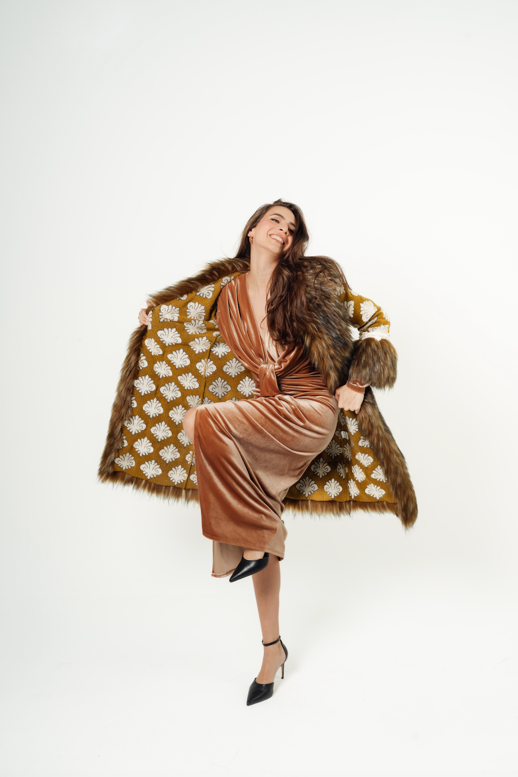 MAXI VESTIDO VELVET DRAPEADO