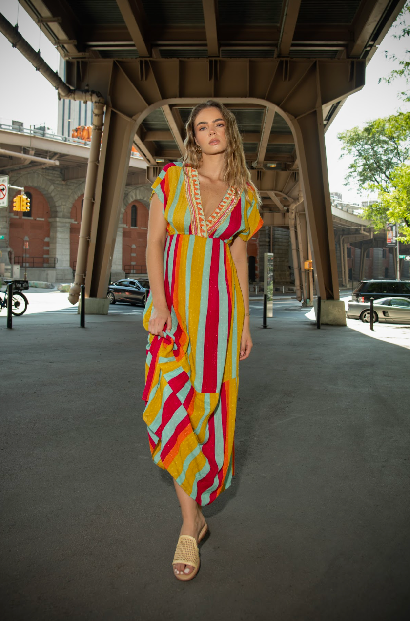 EP LUXURY PARIS MAXI VESTIDO AVA PEDRERIA