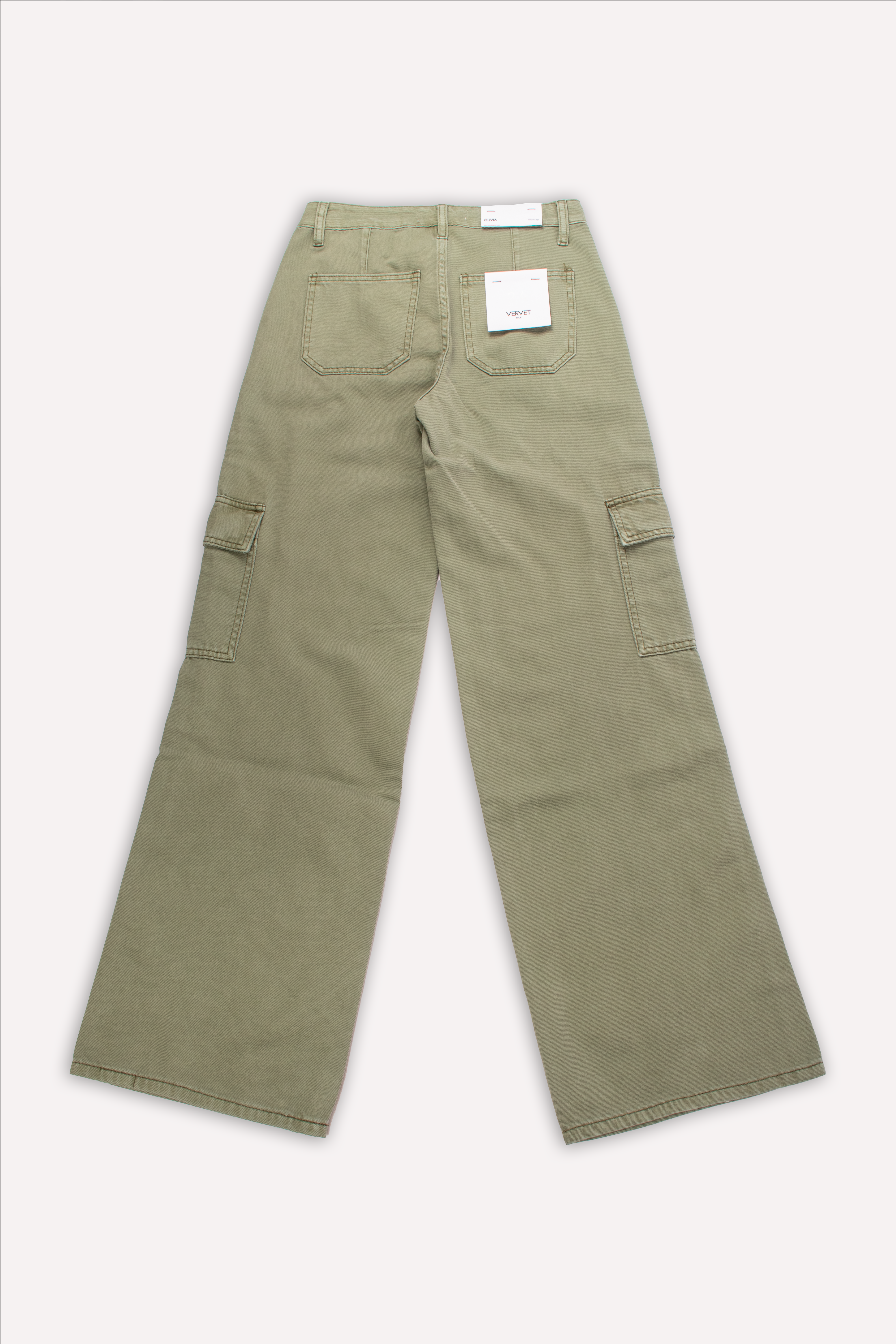 JEANS HIGH RISE CARGO VERVET