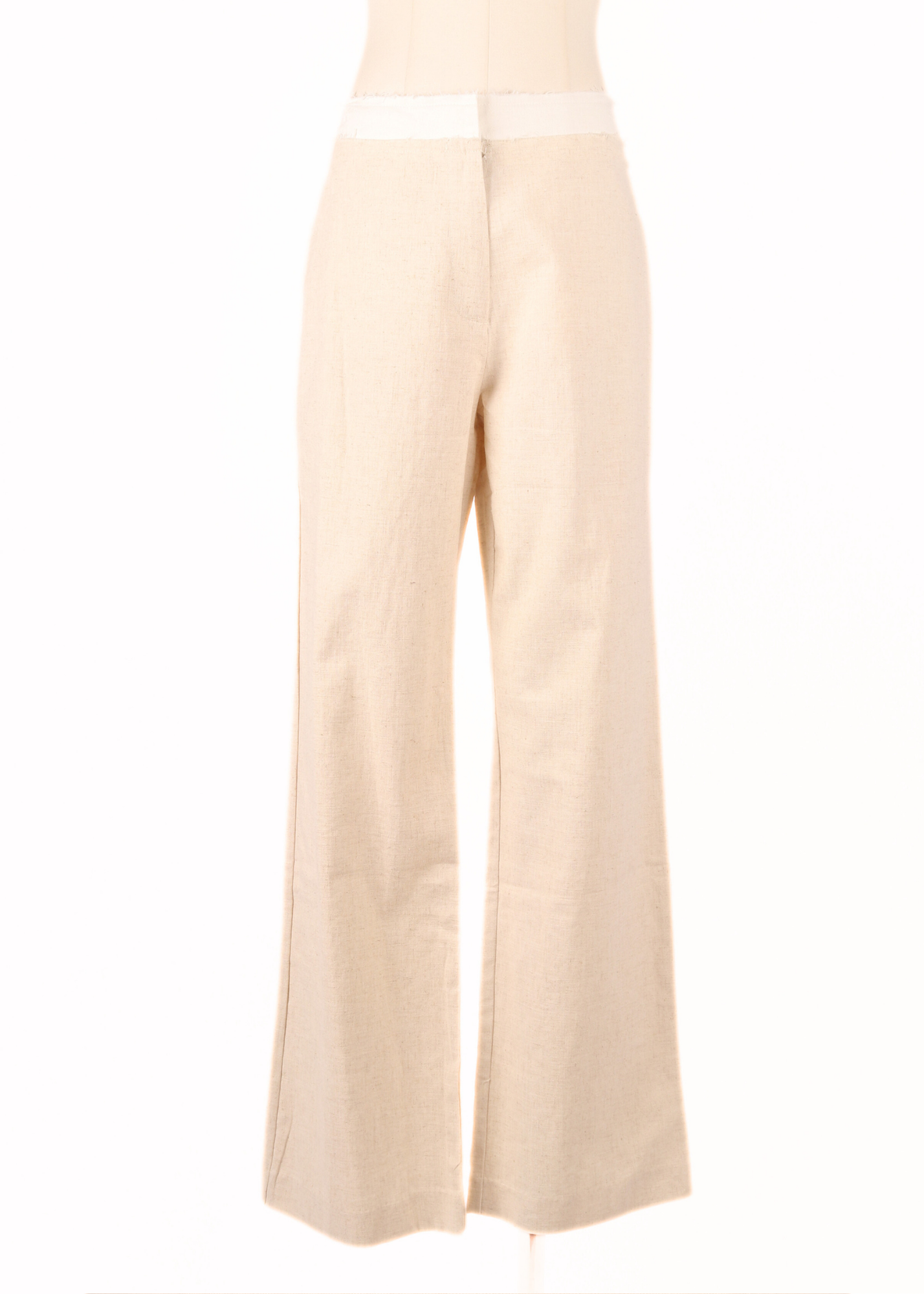 PANTALON SLIM FIT IVORY CONTRASTE