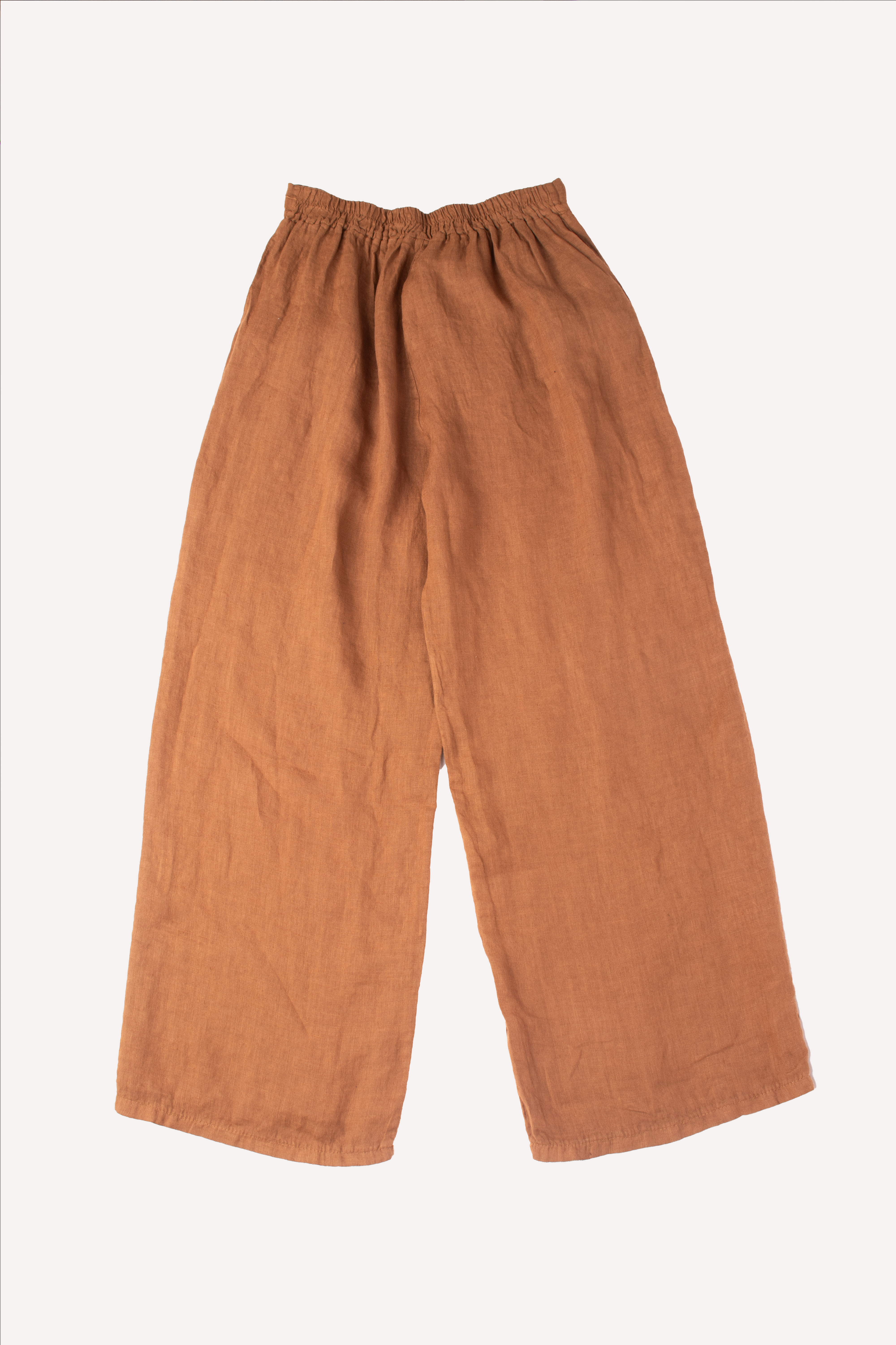 EP LUXURY PANTALON LINO BRUNELLA MARRON